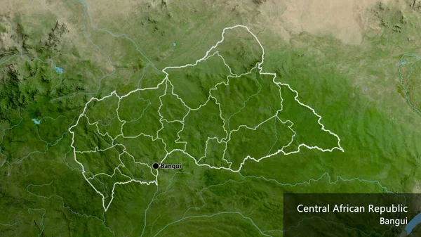 Aproximação Zona Fronteiriça República Centro Africana Das Suas Fronteiras Regionais — Fotografia de Stock