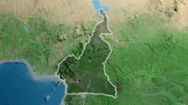 Primer Plano Zona Fronteriza Camerún Destacando Con Una Oscura Superposición — Foto de Stock
