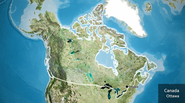 캐나다 지역을 지도로 것입니다 국가의 형태로 있습니다 나라의 — 스톡 사진