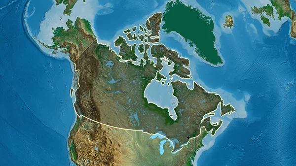 Közelkép Kanadai Határ Menti Területről Amely Egy Sötét Átfedést Mutat — Stock Fotó