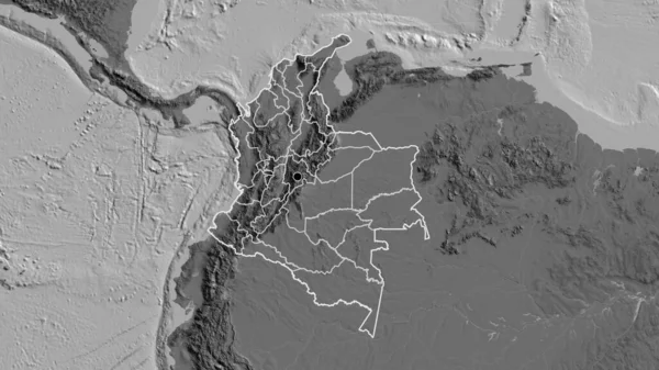 Primer Plano Zona Fronteriza Con Colombia Sus Fronteras Regionales Mapa —  Fotos de Stock