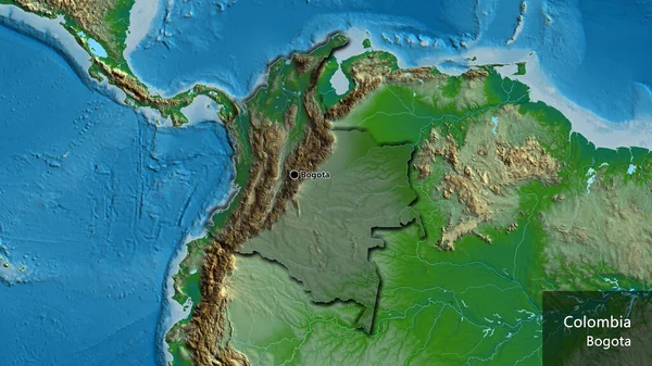 Close Van Het Colombiaanse Grensgebied Met Een Donkere Overlay Een — Stockfoto