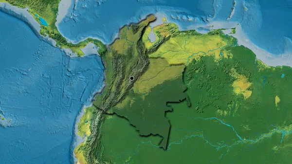 Close Van Het Colombiaanse Grensgebied Met Een Donkere Overlay Een — Stockfoto