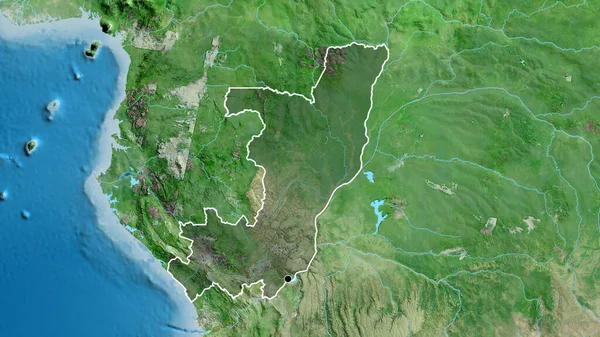 Primer Plano Zona Fronteriza República Del Congo Destacando Con Una —  Fotos de Stock