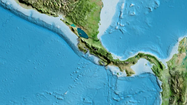 코스타리카 지역의 지도에 있습니다 국토의 가장자리를 — 스톡 사진