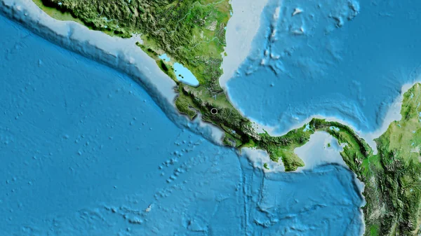 Close Van Het Grensgebied Van Costa Rica Met Een Donkere — Stockfoto