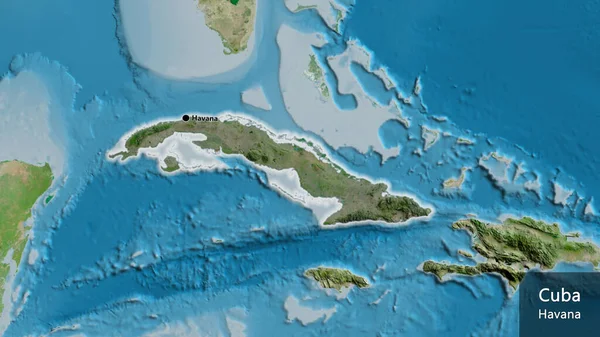 Gros Plan Zone Frontalière Cubaine Mettant Évidence Une Superposition Sombre — Photo