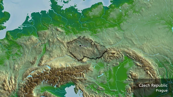 Nahaufnahme Des Tschechischen Grenzgebiets Hervorgehoben Durch Eine Dunkle Überlagerung Auf — Stockfoto