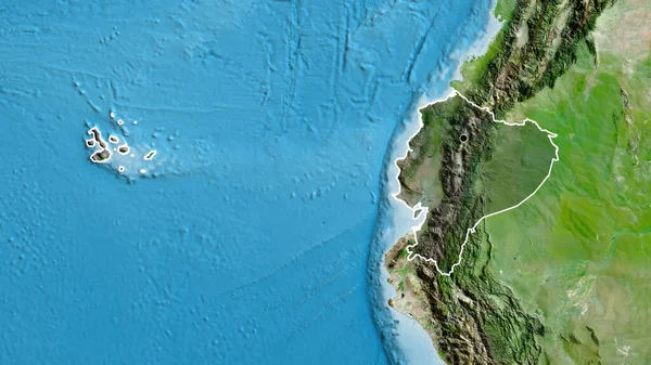Közelkép Ecuadori Határ Menti Területről Amely Egy Műholdas Térképen Sötét — Stock Fotó