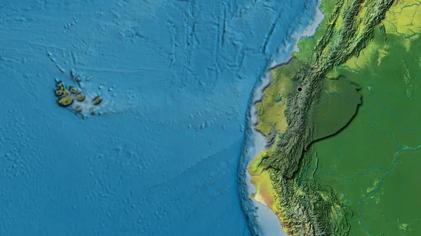 Primo Piano Dell Area Confine Dell Ecuador Con Una Sovrapposizione — Foto Stock