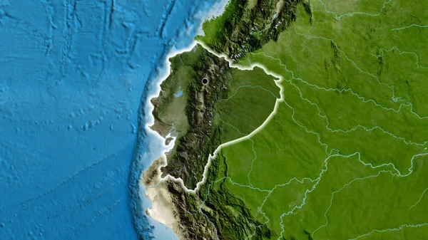 Gros Plan Zone Frontalière Équatorienne Mettant Évidence Une Superposition Sombre — Photo