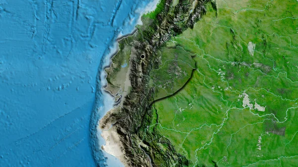Gros Plan Zone Frontalière Équatorienne Mettant Évidence Une Superposition Sombre — Photo