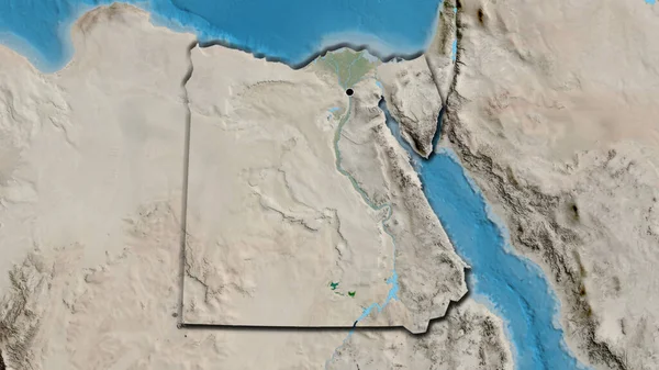 Egyiptomi Határ Menti Terület Közelsége Műholdas Térképen Remek Pont Ország — Stock Fotó