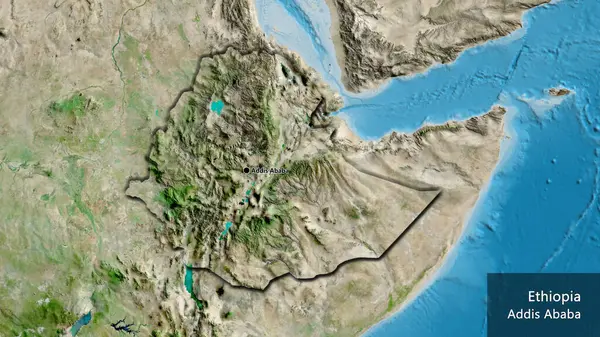 지도에서 에티오피아 지역의 사진입니다 국토의 가장자리를 나라의 — 스톡 사진