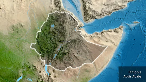 Gros Plan Zone Frontalière Éthiopienne Mettant Évidence Une Couverture Sombre — Photo