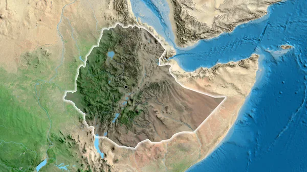 Primer Plano Zona Fronteriza Etiopía Destacando Con Una Oscura Superposición —  Fotos de Stock