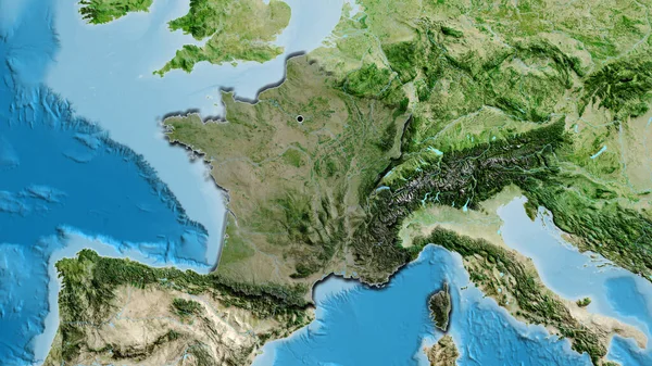 프랑스 지역의 촬영은 지도에 구름이 국토의 가장자리를 — 스톡 사진