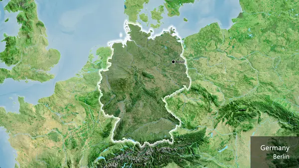 지역의 촬영은 지도에 오버레이로 비추고 국가의 형태로 있습니다 나라의 — 스톡 사진