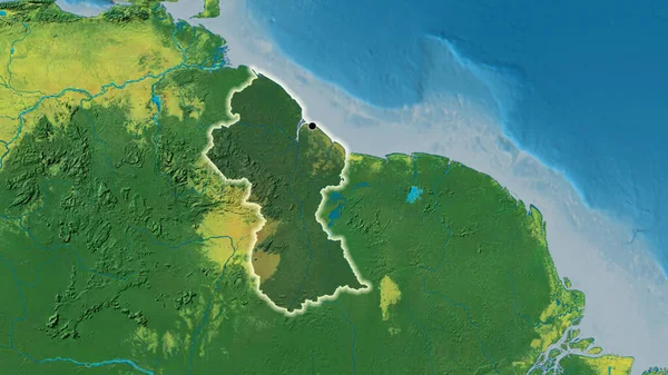 Close Van Het Grensgebied Van Guyana Met Een Donkere Overlay — Stockfoto