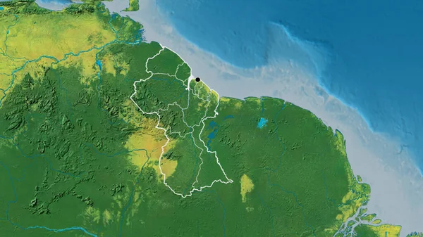 Close Van Het Grensgebied Van Guyana Zijn Regionale Grenzen Een — Stockfoto