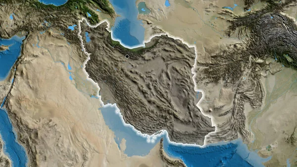 Primer Plano Zona Fronteriza Con Irán Destacando Con Una Oscura —  Fotos de Stock