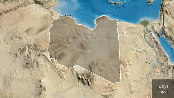 Primer Plano Zona Fronteriza Libia Que Destaca Con Una Oscura —  Fotos de Stock