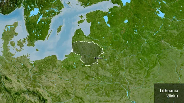Close Van Het Grensgebied Van Litouwen Met Een Donkere Overlay — Stockfoto