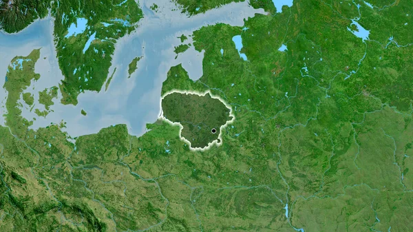 Close Van Het Grensgebied Van Litouwen Met Een Donkere Overlay — Stockfoto