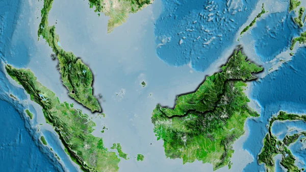 지도에서 말레이시아 지역의 국토의 가장자리를 — 스톡 사진