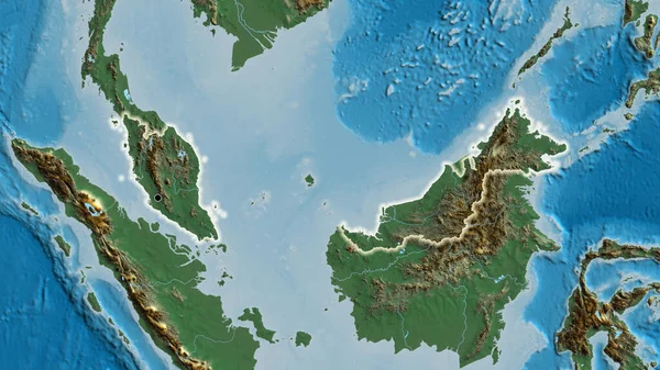 지도에 말레이시아 지역의 사진입니다 전국을 누비며 젓는다 — 스톡 사진