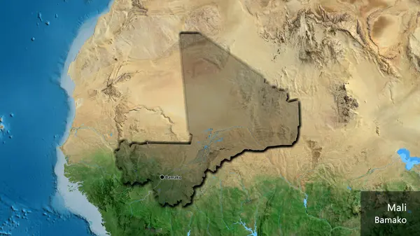 Gros Plan Zone Frontalière Malienne Avec Une Couverture Sombre Sur — Photo