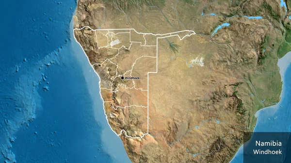 Primo Piano Della Zona Frontiera Della Namibia Dei Suoi Confini — Foto Stock