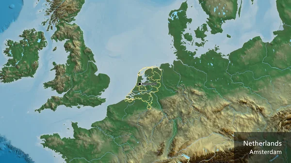 Primer Plano Zona Fronteriza Los Países Bajos Sus Fronteras Regionales —  Fotos de Stock
