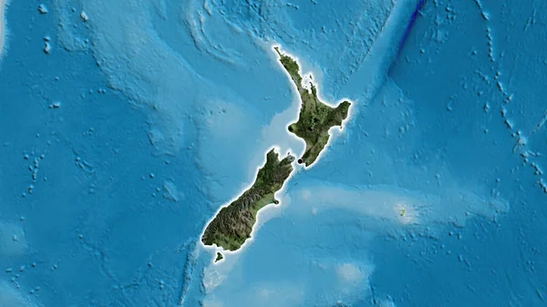 Primer Plano Zona Fronteriza Nueva Zelanda Destacando Con Una Oscura —  Fotos de Stock