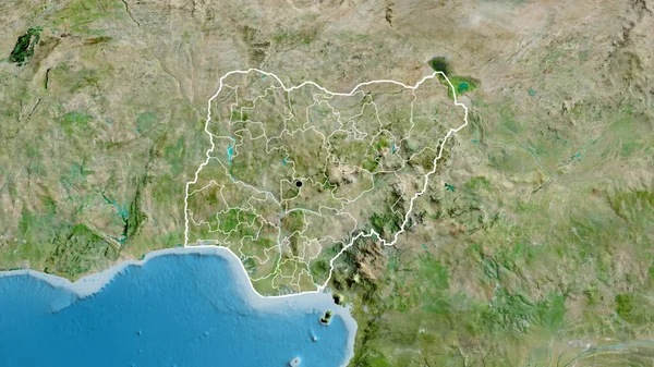 Close Van Het Grensgebied Van Niger Zijn Regionale Grenzen Een — Stockfoto