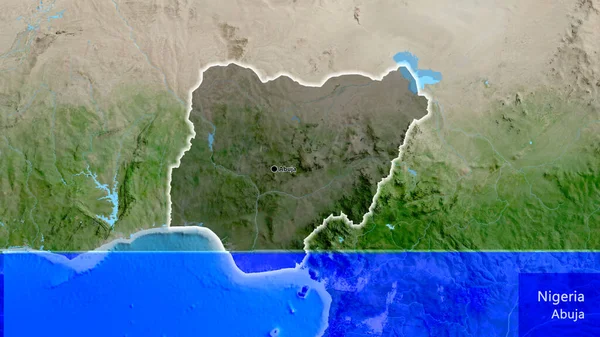 Close Van Het Grensgebied Van Niger Met Een Donkere Overlay — Stockfoto