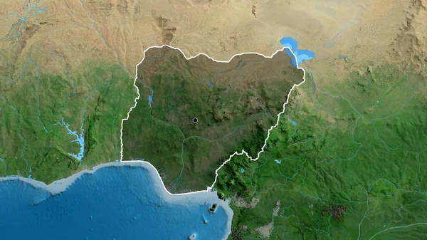 Κοντινό Πλάνο Της Παραμεθόριας Περιοχής Του Νίγηρα Μια Σκοτεινή Επικάλυψη — Φωτογραφία Αρχείου