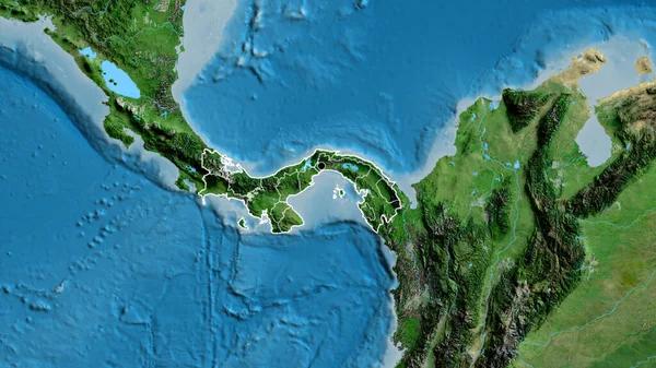Κοντινό Πλάνο Της Παραμεθόριας Περιοχής Του Παναμά Και Των Περιφερειακών — Φωτογραφία Αρχείου