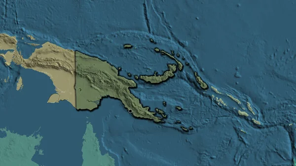 Γκρο Πλαν Της Παραμεθόριας Περιοχής Της Παπουασίας Νέας Γουινέας Σκούρα — Φωτογραφία Αρχείου