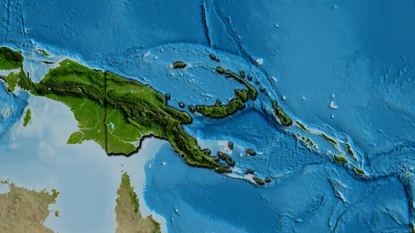 Primo Piano Della Zona Frontiera Della Papua Nuova Guinea Una — Foto Stock