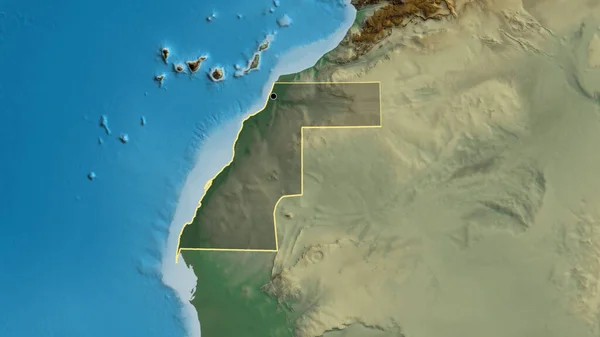 Primo Piano Della Zona Confine Del Sahara Occidentale Evidenziando Con — Foto Stock