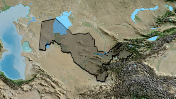 우즈베키스탄 지역의 사진은 어두운 강조하고 국토의 가장자리를 — 스톡 사진