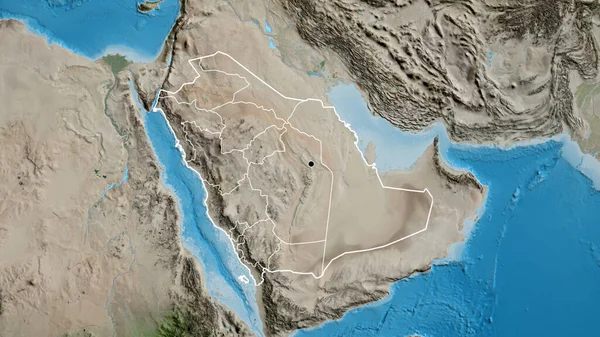 Κοντινό Πλάνο Της Παραμεθόριας Περιοχής Της Σαουδικής Αραβίας Και Των — Φωτογραφία Αρχείου