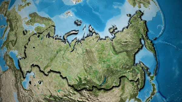 Крупный План Приграничной Зоны России Спутниковой Карте Отличный Момент Скошенный — стоковое фото