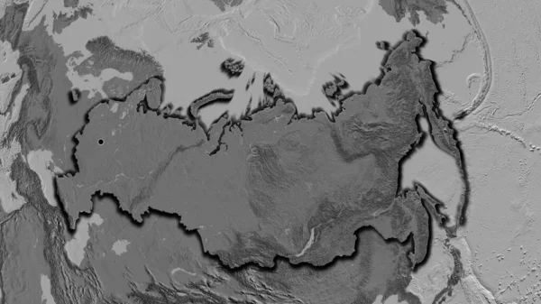 지도에서 러시아 지역의 국토의 가장자리를 — 스톡 사진