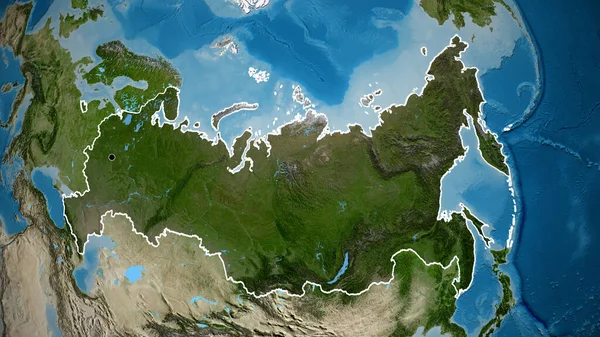 Primer Plano Zona Fronteriza Rusia Destacando Con Una Oscura Superposición — Foto de Stock
