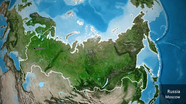 지도에 러시아 지역의 있습니다 국가의 모양을 중심으로 나라의 — 스톡 사진