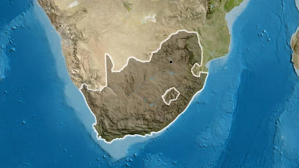 Primer Plano Zona Fronteriza Sudáfrica Destacando Con Una Oscura Superposición —  Fotos de Stock