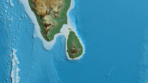 Srí Lanka Határvidék Közelsége Domborzati Térképen Remek Pont Körvonalazza Ország — Stock Fotó