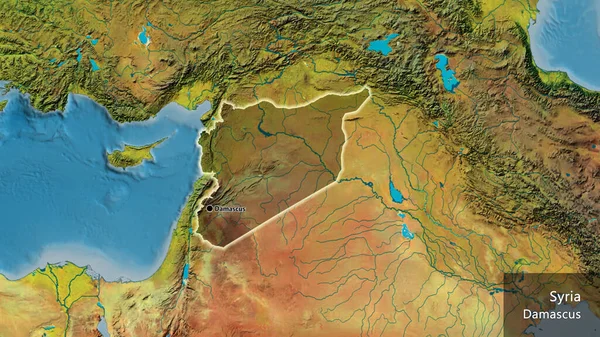 Gros Plan Zone Frontalière Syrienne Avec Une Couverture Sombre Sur — Photo